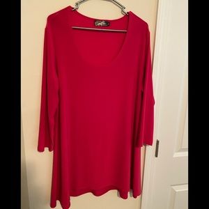 Sympli hot pink tunic top